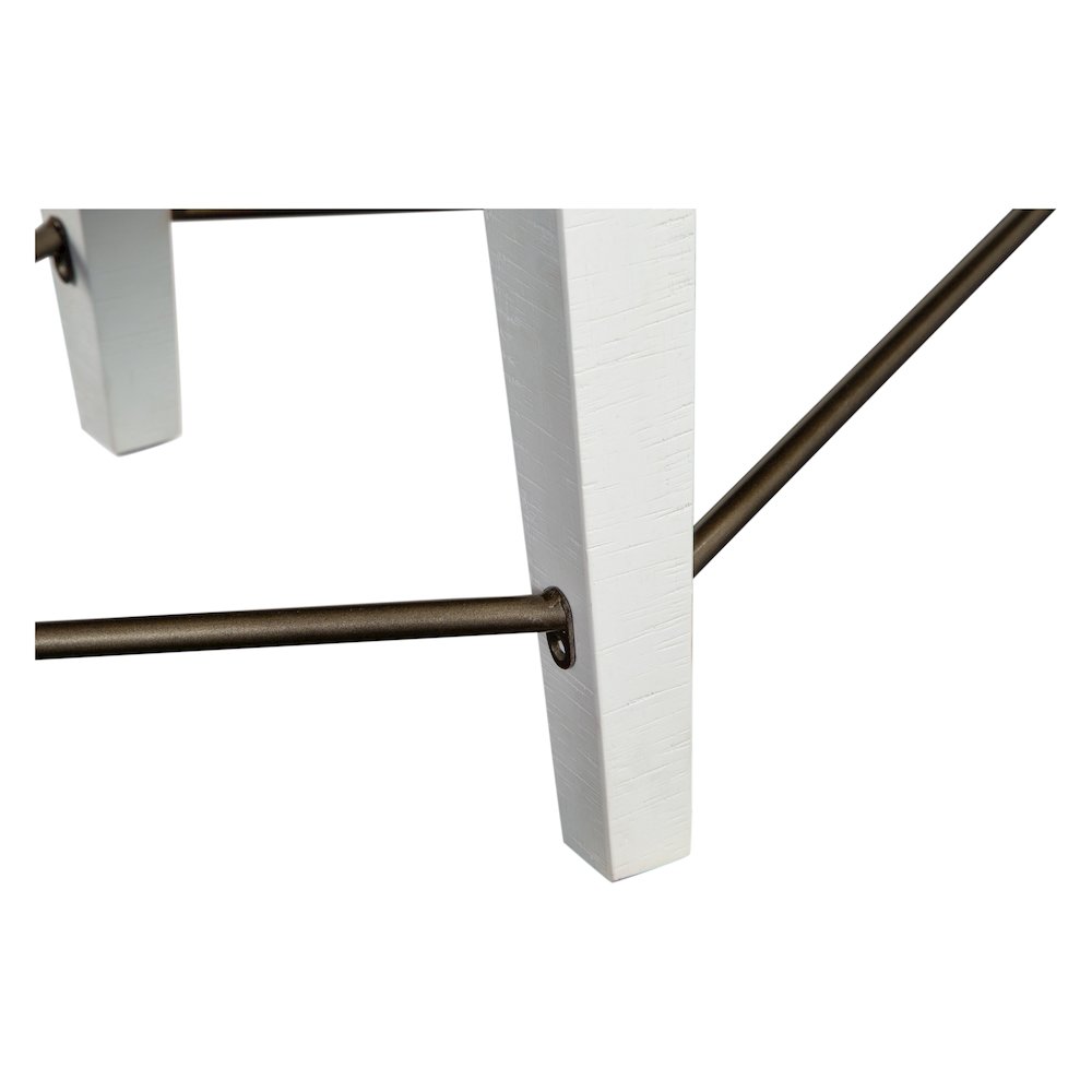 Heron Cove Chalk White And Dovetail Grey Upholstered Bench