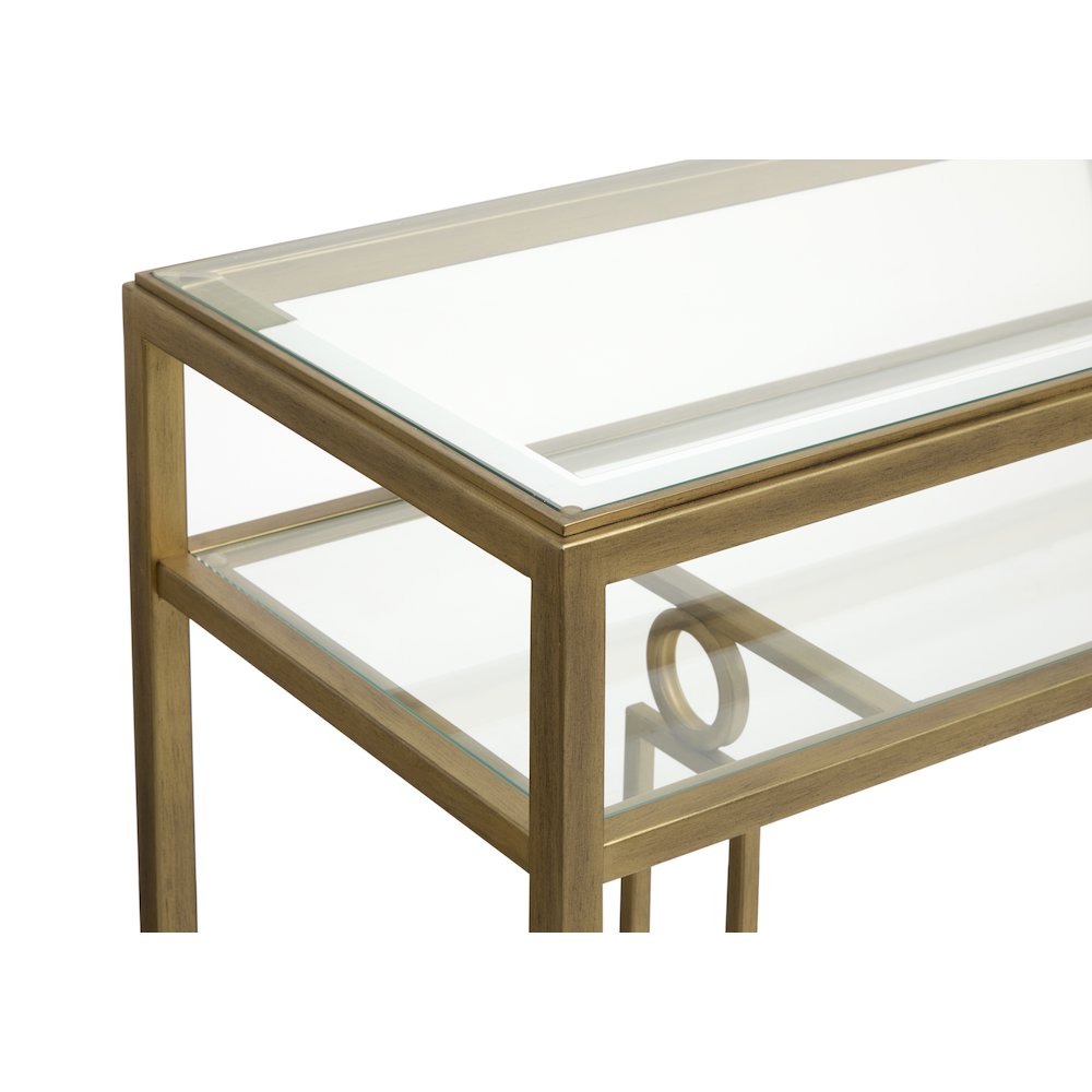 Lorena Burnished Brass Rectangular Cocktail Table