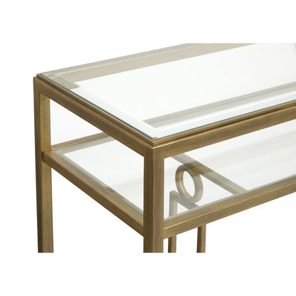 Lorena Burnished Brass Rectangular Cocktail Table