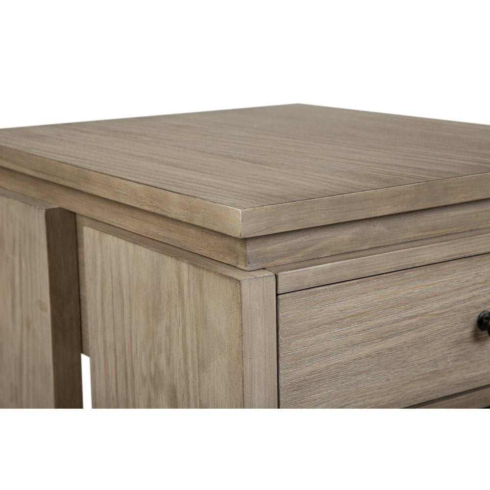 Conrad Stone Harbor Grey Rectangular End Table