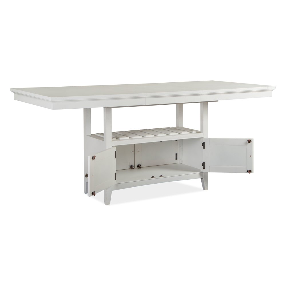 Heron Cove Chalk White And Dovetail Grey Extendable Counter Height Dining Table