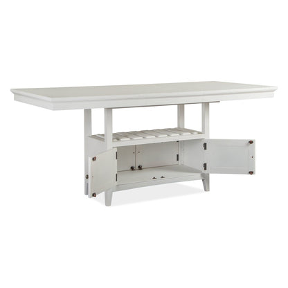 Heron Cove Chalk White And Dovetail Grey Extendable Counter Height Dining Table