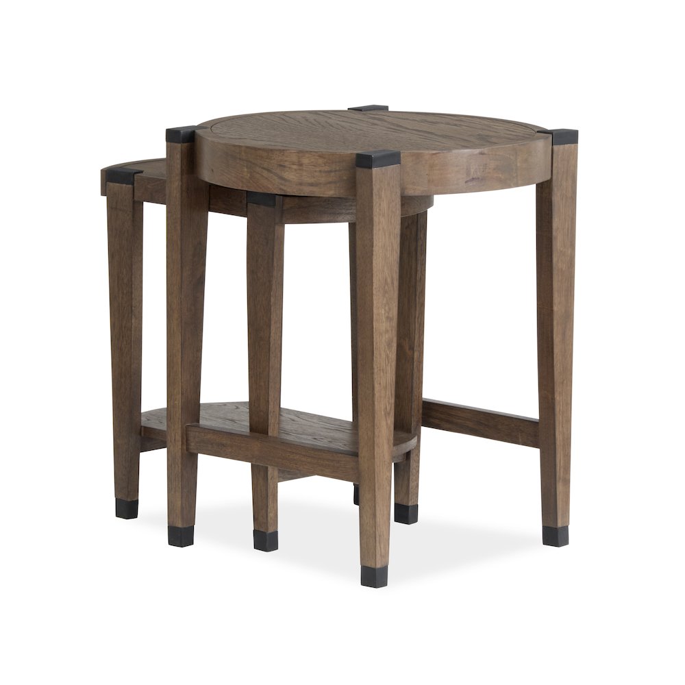 Kaysen Wallaby And Matte Black Nesting End Table