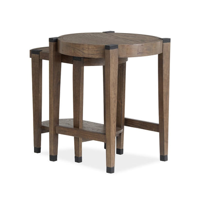 Kaysen Wallaby And Matte Black Nesting End Table
