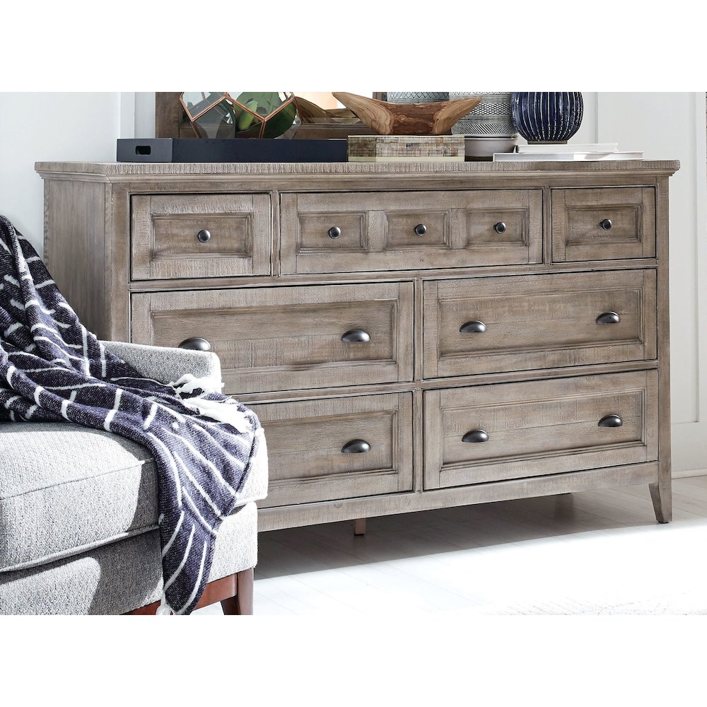 Paxton Place Dovetail Grey Drawer Dresser