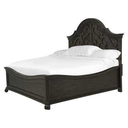 Bellamy Peppercorn Queen Shaped Panel Bed