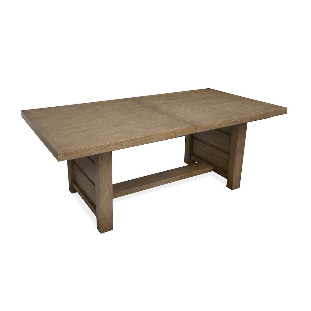 Plum Creek Sierra Brown Extendable Trestle Dining Table
