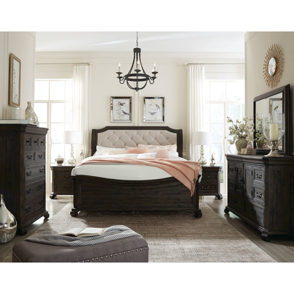 Bellamy Peppercorn Queen Sleigh Bed