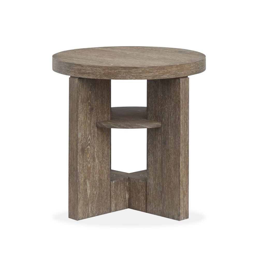 Conway Spiced Brown Round End Table