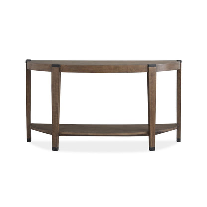 Kaysen Wallaby And Matte Black Demilune Sofa Table