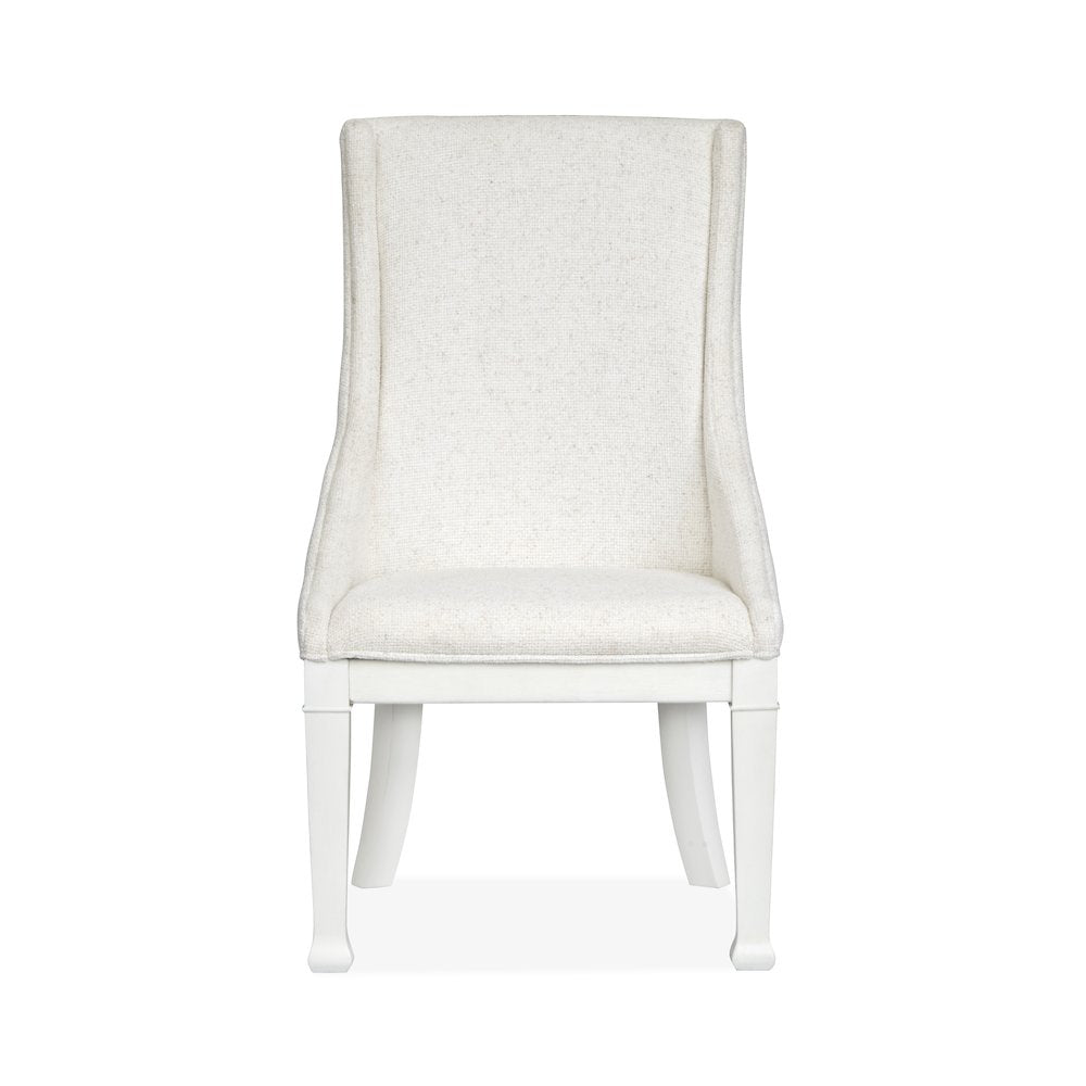 Kingston Whisper White And Cerused Nutmeg Upholstered Host Chair Two Pack