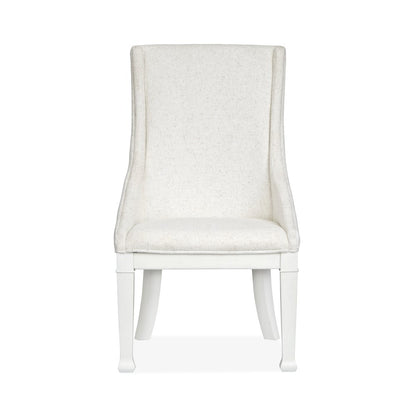 Kingston Whisper White And Cerused Nutmeg Upholstered Host Chair Two Pack