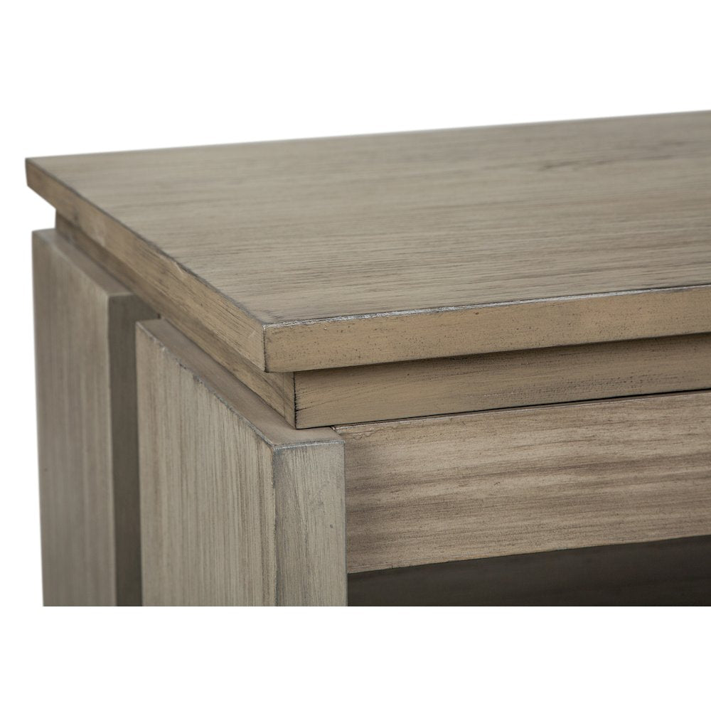 Stone Harbor Grey Rectangular Lift Top Storage Cocktail Table With Casters