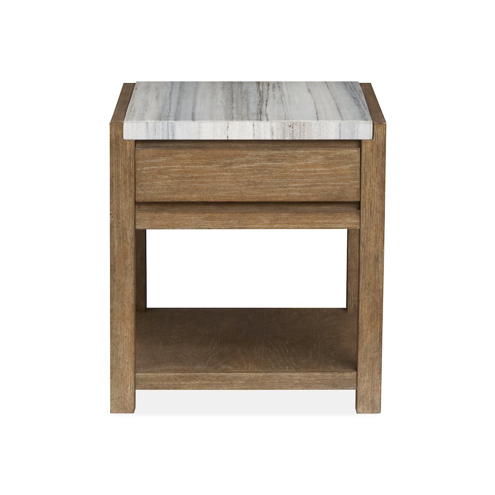 Plum Creek Sierra Brown Rectangular End Table