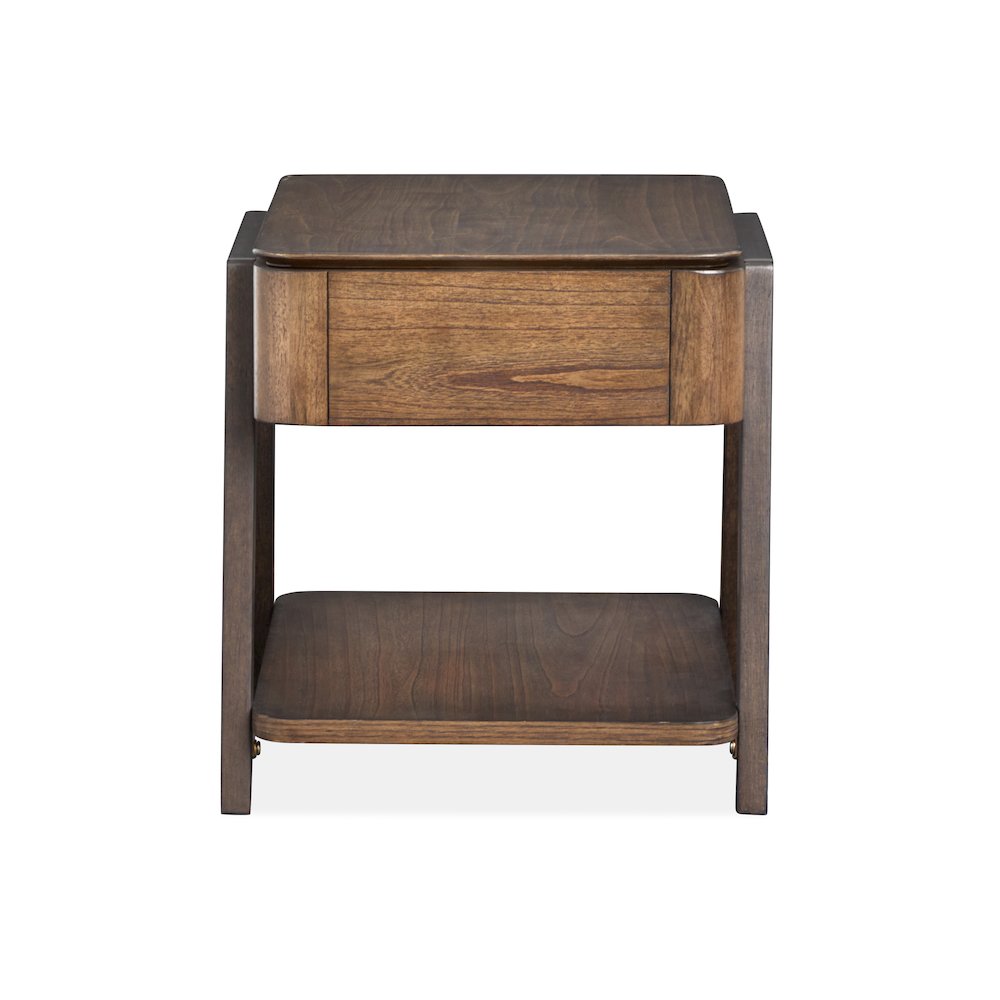 Hallie Milk Chocolate And Dark Chocolate Rectangular End Table