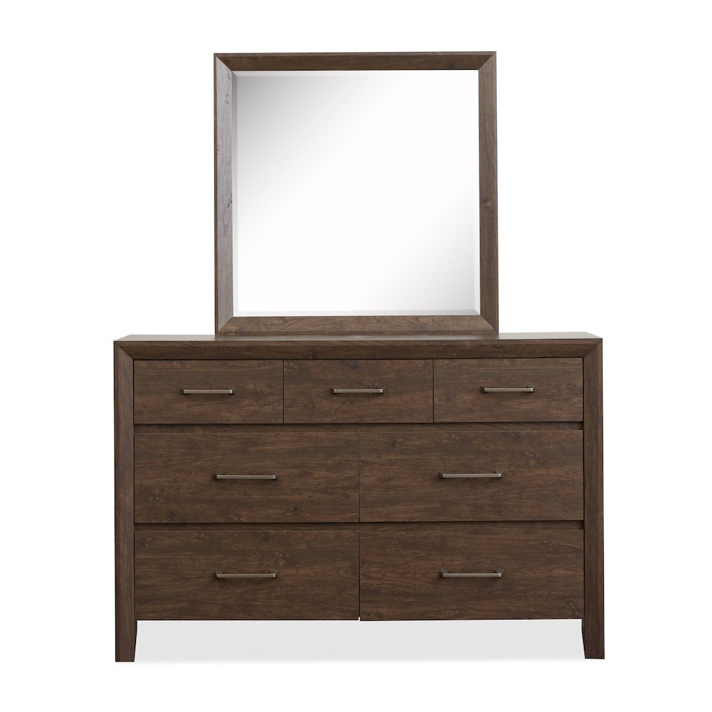 Llewellyn Columbian Walnut Dresser With Portrait Mirror