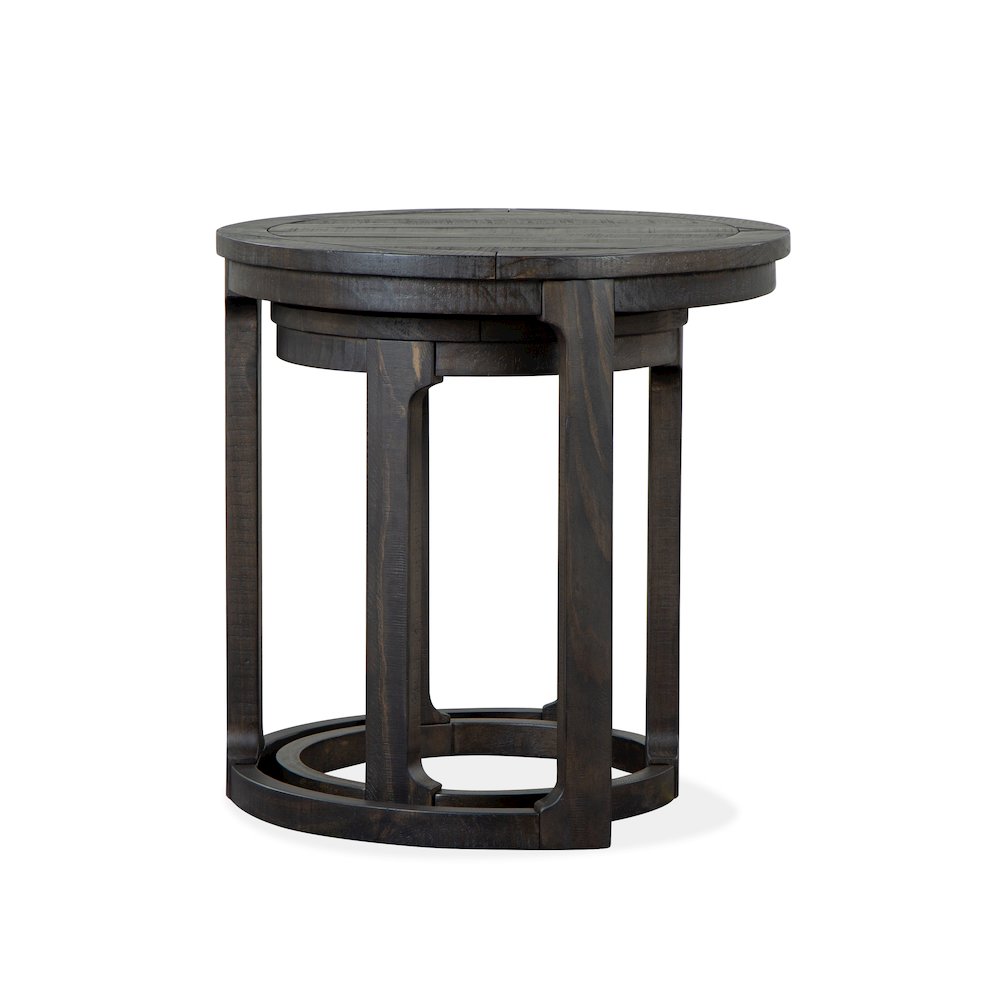 Boswell Peppercorn Round Nesting End Table