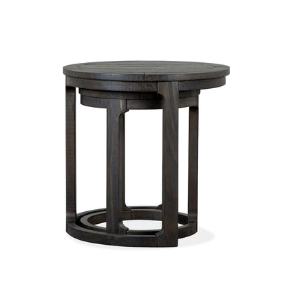 Boswell Peppercorn Round Nesting End Table