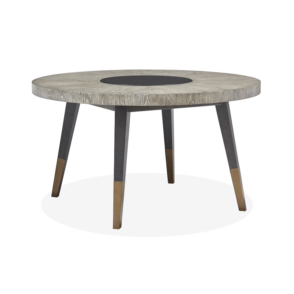 Ryker Nocturn Black And Coventry Grey Round Dining Table