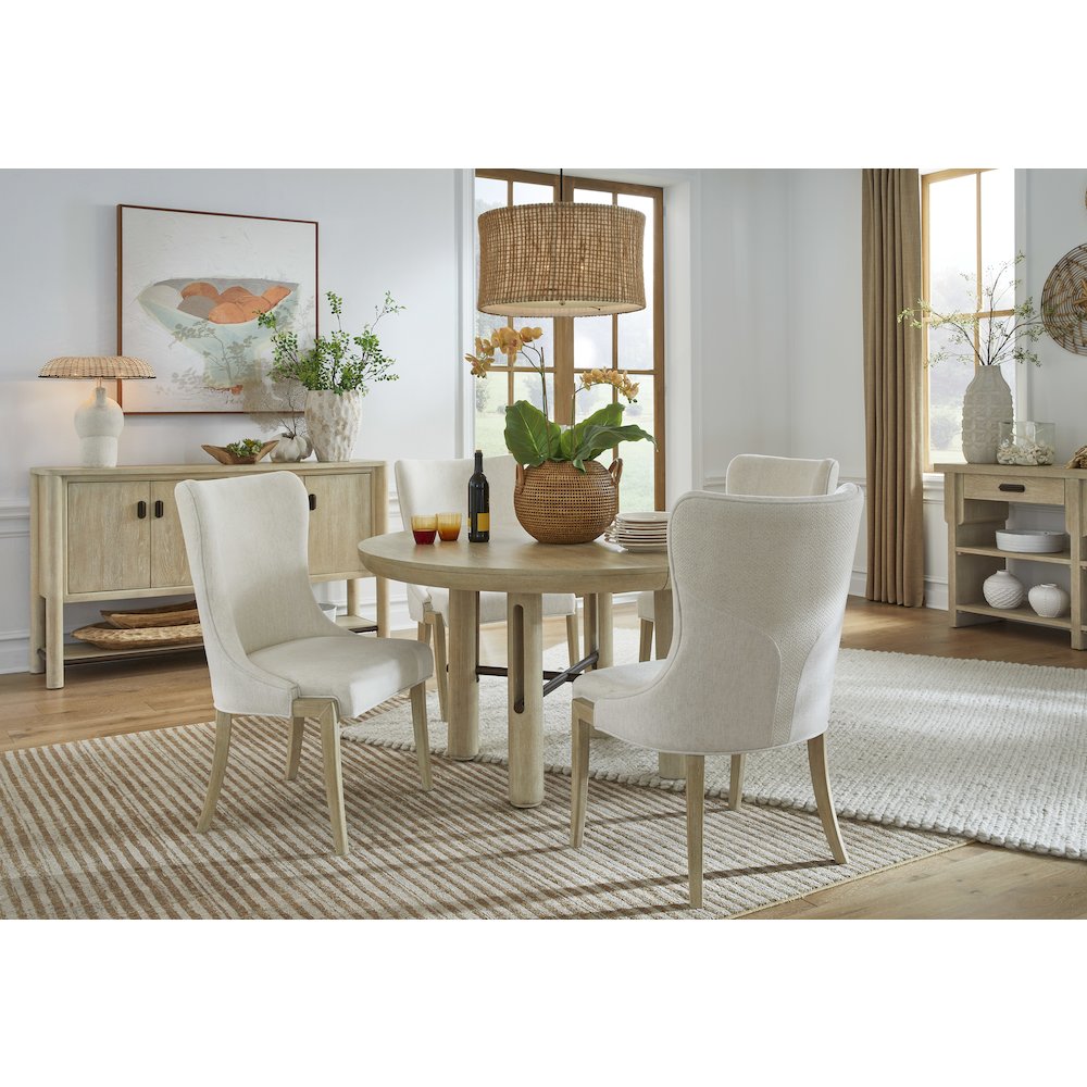 Sunset Cove Sanibel Brown Upholstered Host Chair Two Pack