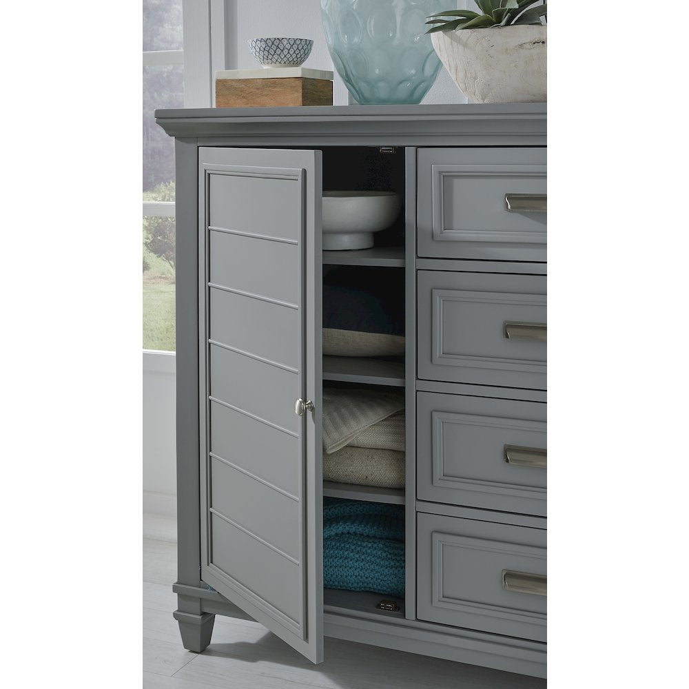 Charleston Harbor Gray Grey Door Chest