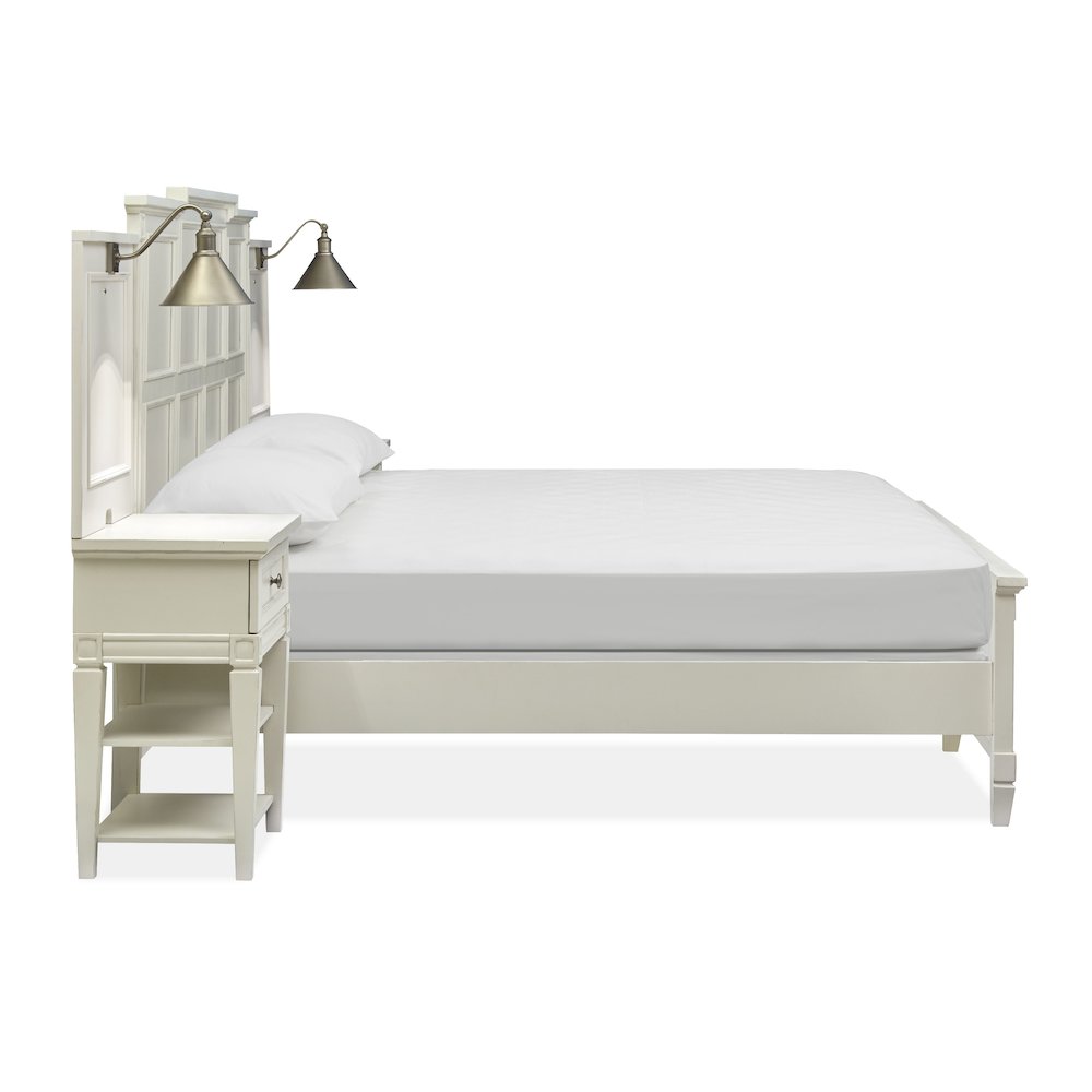 Willowbrook Egg Shell White With Slight Rub Through Queen Wall Panel Bed