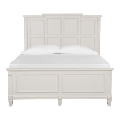 Willowbrook Egg Shell White With Slight Rub Through Queen Panel Bed