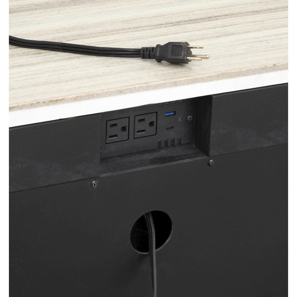 Plum Creek Ravenwood Black Open Nightstand