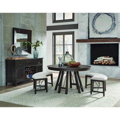 Westley Falls Graphite Curved Bench