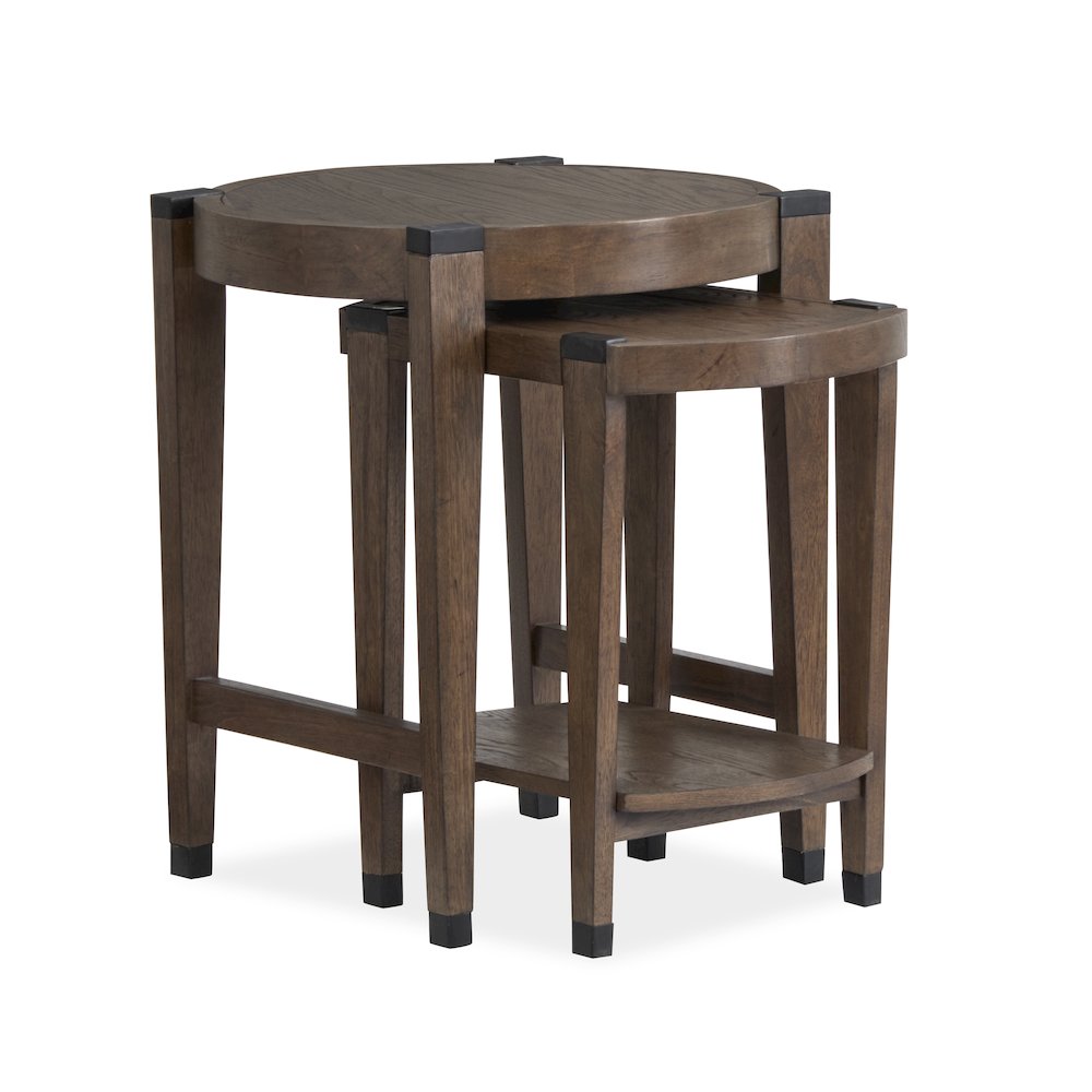 Kaysen Wallaby And Matte Black Nesting End Table