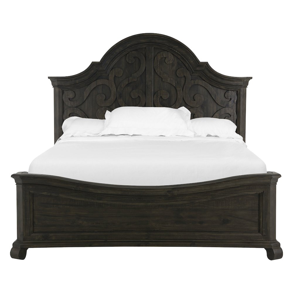 Bellamy Peppercorn Queen Shaped Panel Bed