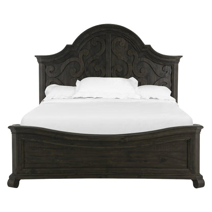Bellamy Peppercorn Queen Shaped Panel Bed