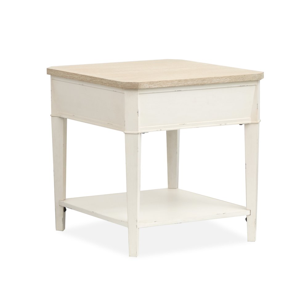 Echo Isles Sea Pearl And Driftwood Rectangular End Table