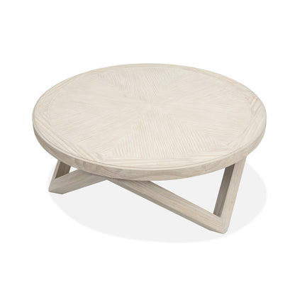 Bostwick Coconut Cream Round Cocktail Table