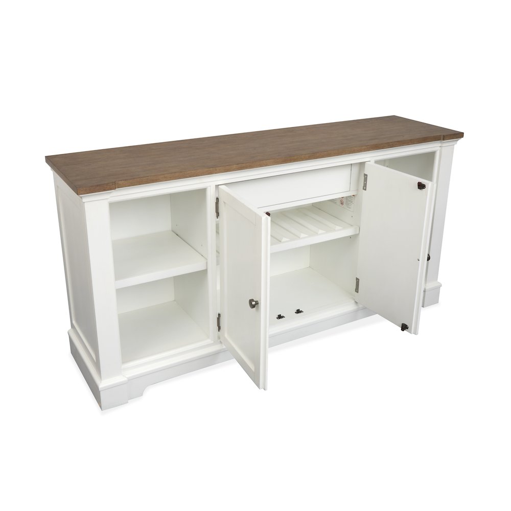 Kingston Whisper White And Cerused Nutmeg Credenza