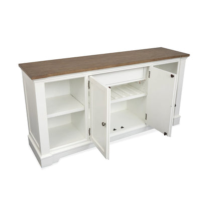 Kingston Whisper White And Cerused Nutmeg Credenza