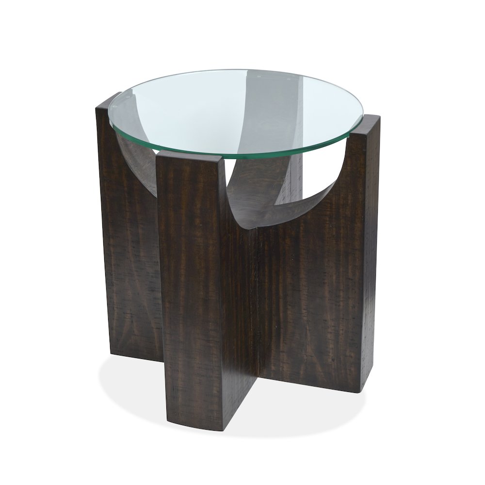 Beckham Rustic Tavern Round End Table