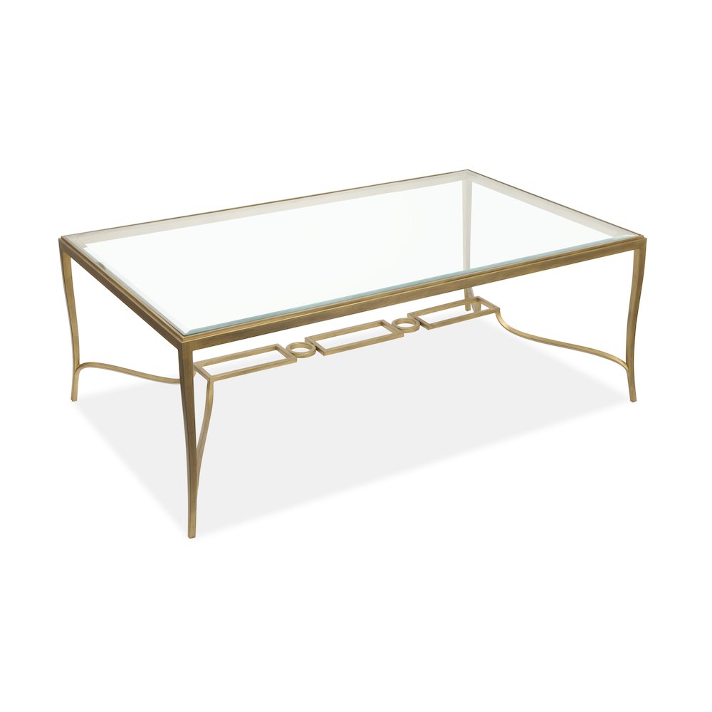 Lorena Burnished Brass Rectangular Cocktail Table