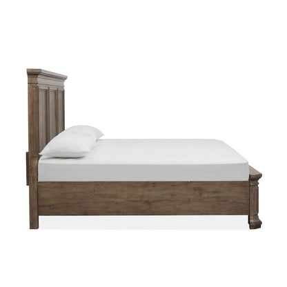 Adler Court Florentine Walnut Queen Panel Storage Bed