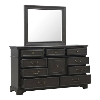 Pulaski Hickory Creek Brown Velvet 10 Drawer Dresser With Mirror