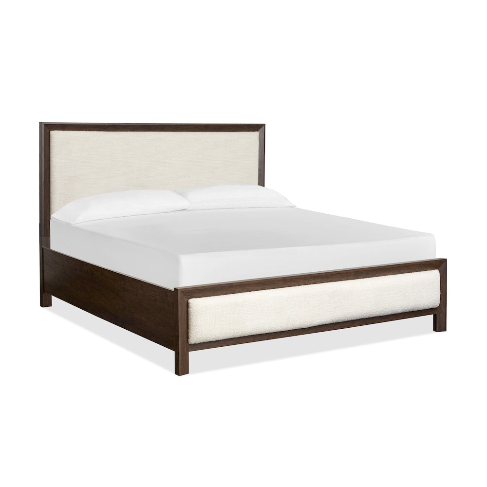 Llewellyn Columbian Walnut Queen Upholstered Panel Bed