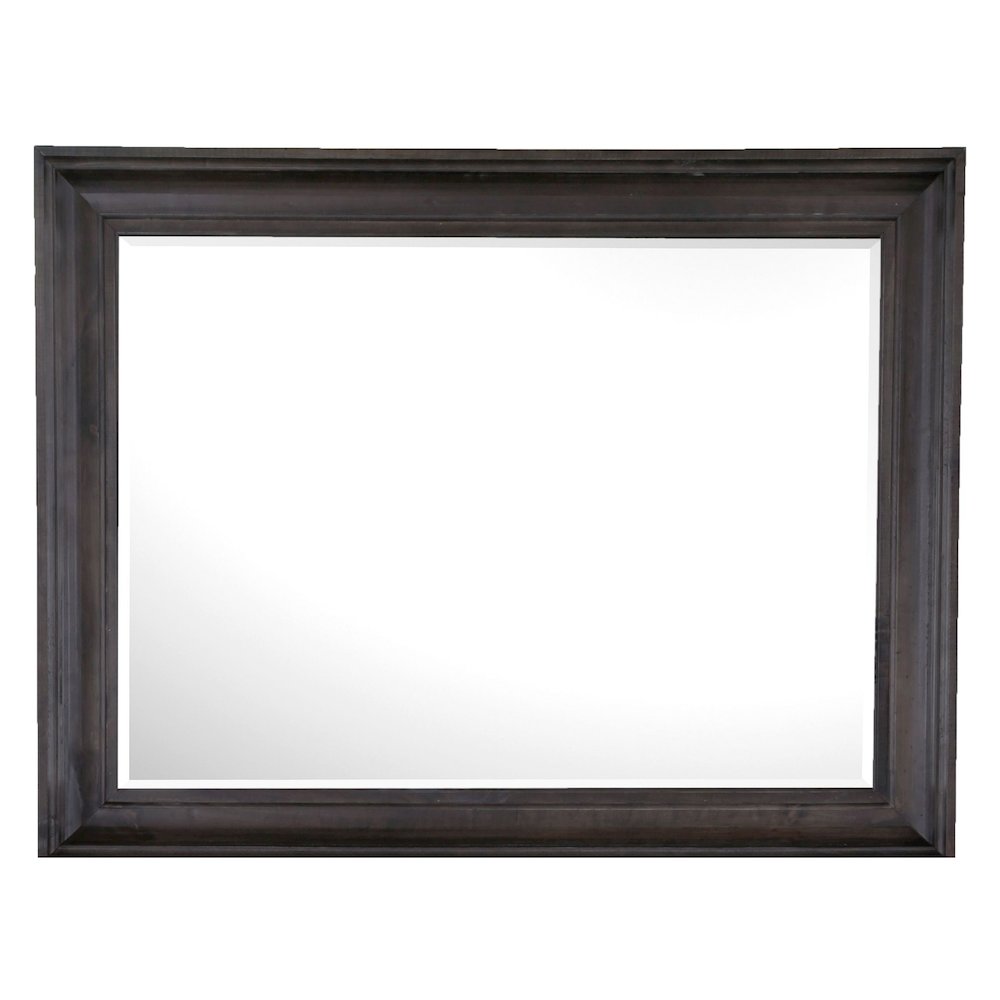 Calistoga Weathered Charcoal Drawer Dresser With Landscape Mirror