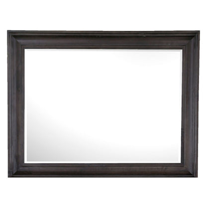 Calistoga Weathered Charcoal Drawer Dresser With Landscape Mirror
