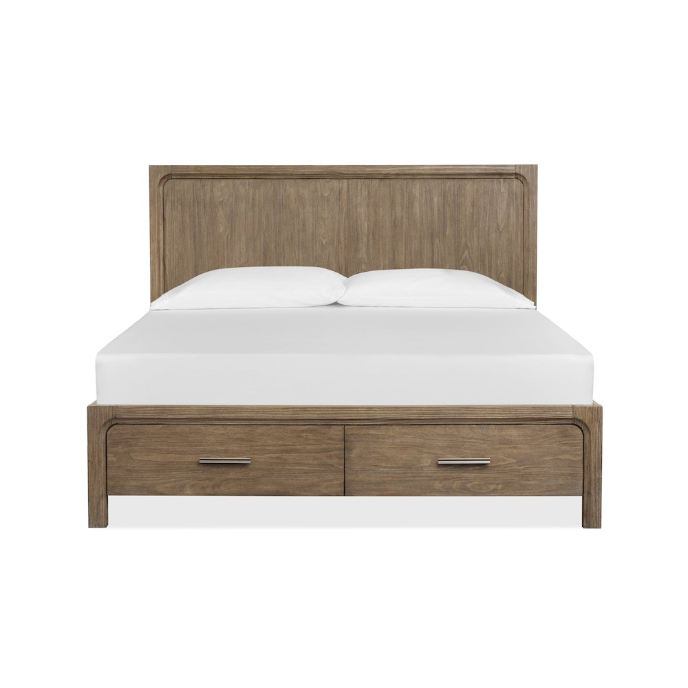 Westbourne Dark Umber Queen Panel Storage Bed