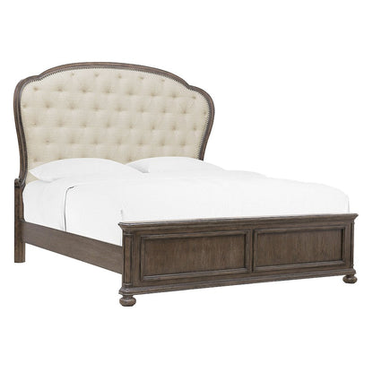 Pulaski Saddle Creek Timber Brown Queen Upholstered Bed