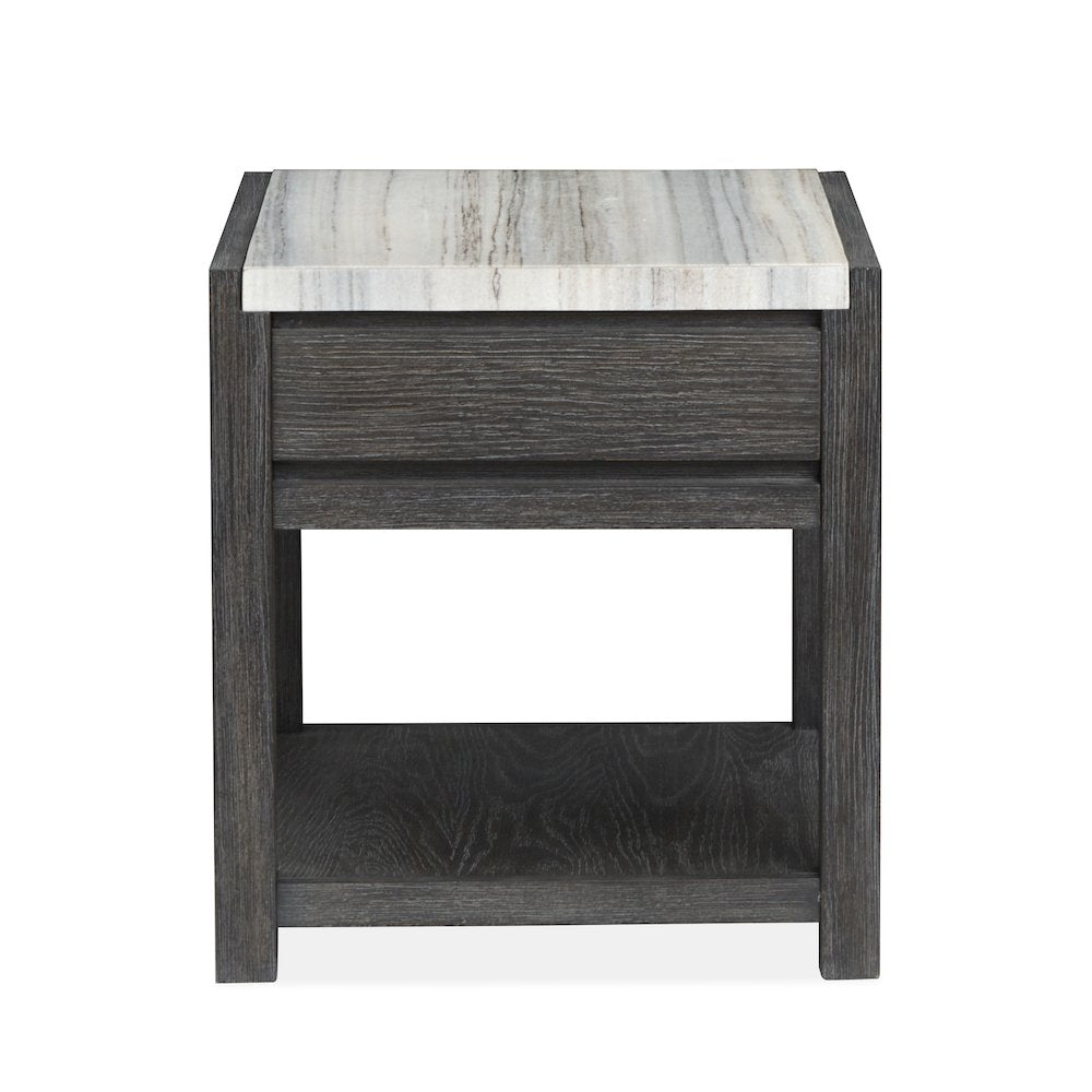 Plum Creek Ravenwood Black Rectangular End Table