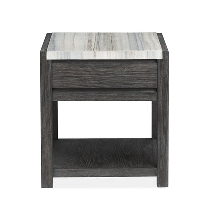 Plum Creek Ravenwood Black Rectangular End Table