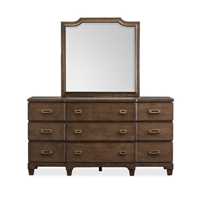 Sugar Mill Spiced Rum Drawer Dresser With Shaped Mirror