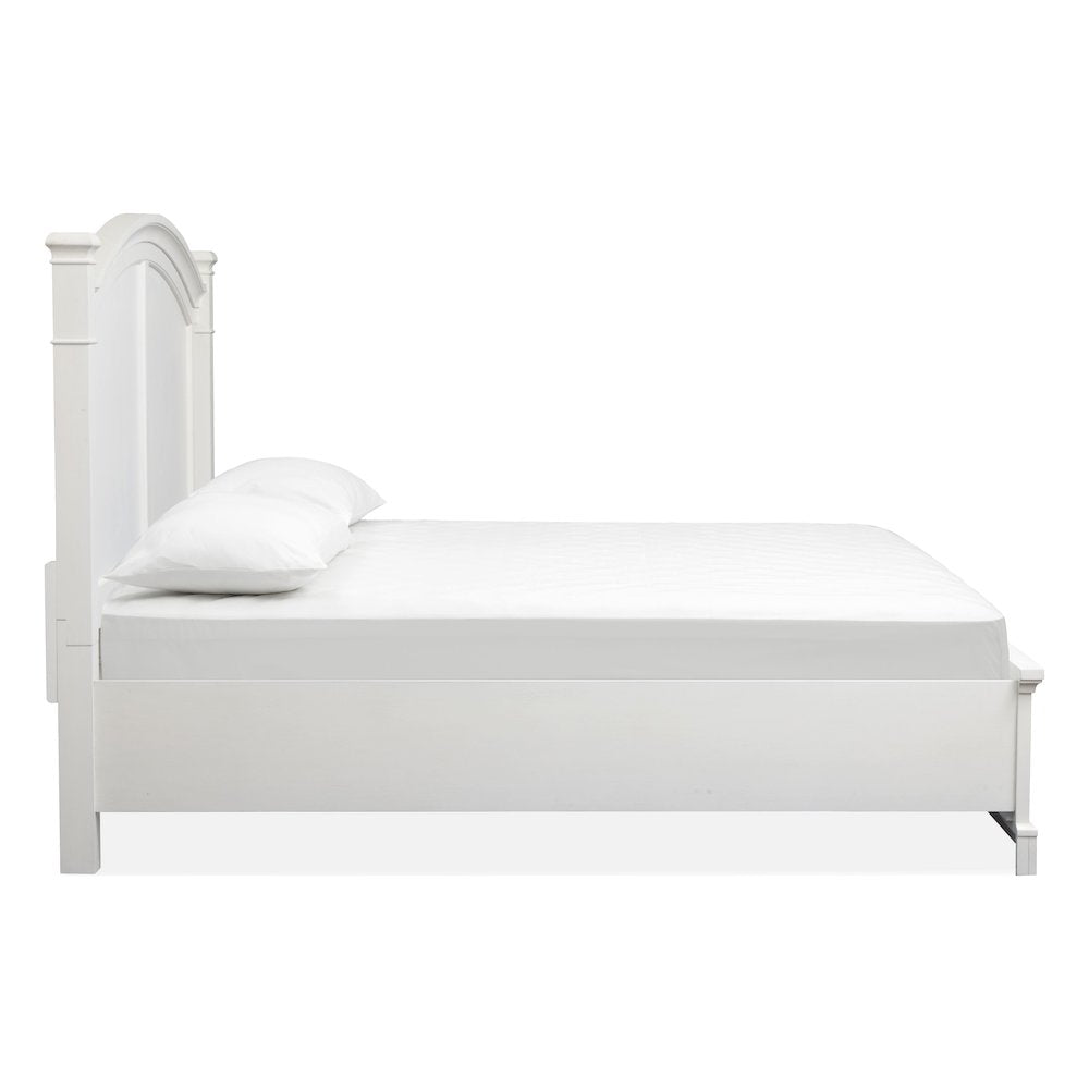 Kingston Whisper White And Cerused Nutmeg Queen Panel Storage Bed