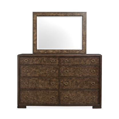 Rowan Espresso Drawer Dresser With Landscape Mirror